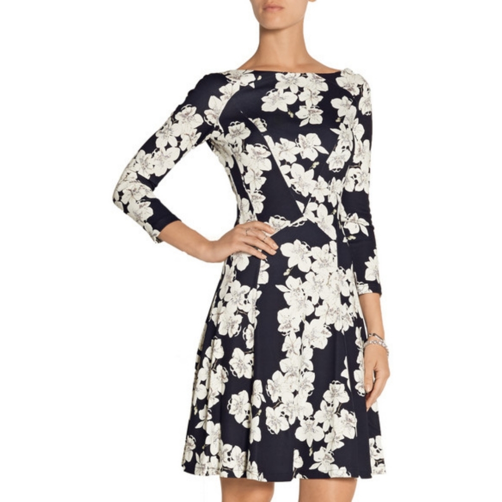 Erdem Vivi printed stretch-ponte floral dress 8